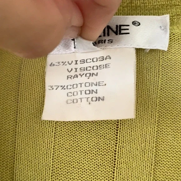 Celine long cardigan in line green sz 36